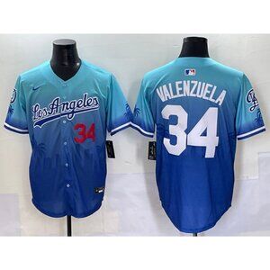 Mens Youths Kids Womens Fernando Valenzuela Stitched Jersey Blue